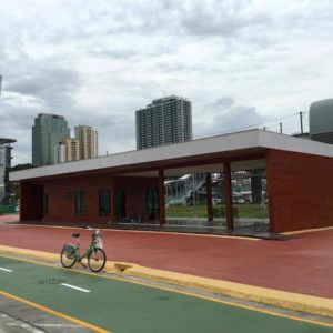 Bicycle Path at Bangkok Airport Rail Link Makkasan Station 3